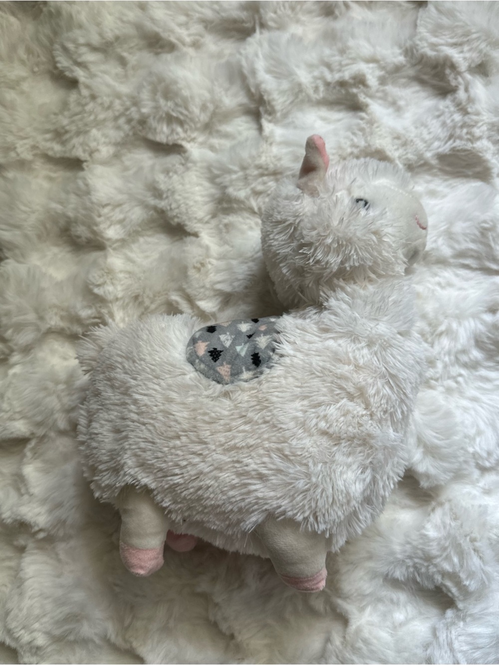 Plush White Alpaca/Llama Toy - Picture 5 of 6